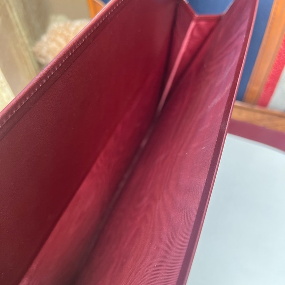 Cartier Vtg Burgundy Leather document notepad portfolio #luxury #office #preppy - Picture 13 of 15